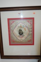 Lot 615 - A framed silkwork panel depicting the...