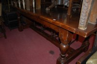 Lot 1253 - A good 17th century style joined oak plank top...