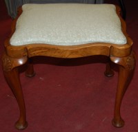 Lot 1260 - An early 20th century figured walnut and green...