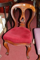 Lot 1364 - A pair of early Victorian mahogany balloon...