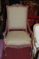 Lot 1373 - A Louis XIV style painted and cream...