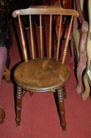 Lot 1376 - A set of four early 20th century elm seat and...