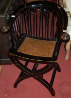 Lot 1380 - A contemporary Chinese black lacquered and...