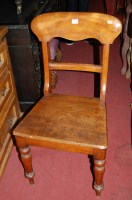 Lot 1382 - A Victorian mahogany panelled seat single...