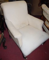 Lot 1384 - A Victorian walnut framed and upholstered...