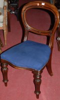 Lot 1387 - A pair of Victorian mahogany balloon back...
