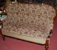 Lot 1388 - A late Victorian oak and walnut framed floral...