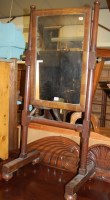 Lot 1397 - A 19th century mahogany cheval mirror