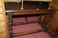 Lot 1402 - A joined oak side table, having single end...