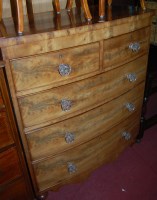Lot 1404 - An early 19th century mahogany and flame...