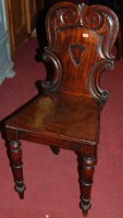 Lot 1411 - A pair of Victorian mahogany panelled seat...