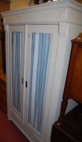 Lot 1422 - A white painted pine double door glazed...