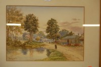 Lot 1051 - R Warren Warren - Farmyard scene with...