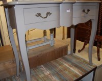 Lot 1438 - A contemporary French style grey painted two...