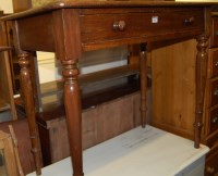 Lot 1446 - A Victorian mahogany round cornered single...
