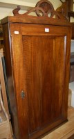 Lot 1449 - An Edwardian walnut single door hanging wall...