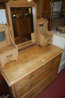 Lot 1450 - An Edwardian satin walnut mirror back dressing...
