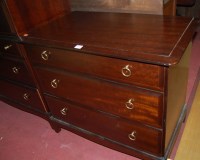 Lot 1454 - A Stag Minstrel low chest of three long...