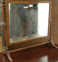 Lot 1455 - A circa 1900 mahogany swing dressing mirror