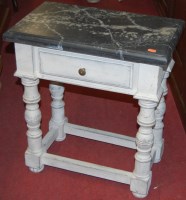 Lot 1466 - A pair of French style white painted and...