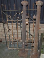 Lot 1136 - A pair of Victorian cast iron gate posts,...