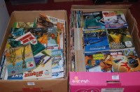Lot 599 - Two boxes of comics, to include examples by...