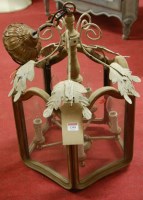 Lot 1348 - A contemporary painted metal five sided glazed...