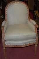 Lot 1370 - A Louis XVI style painted oak framed and...