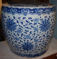 Lot 1413 - A contemporary Chinese glazed stoneware blue...