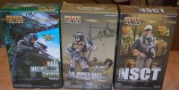 Lot 1599 - Three boxed as-issued 1:6 scale Elite Force...