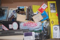 Lot 1634 - A box of 00 gauge spares, plastic kits and...
