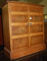Lot 1181 - A contemporary burr walnut cross banded and...