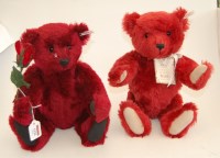 Lot 1530 - A Steiff teddy-bear 'Dewdrop Rose' dark red 40,...