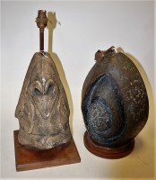 Lot 3 - A resin table lamp in the form of a Martin...