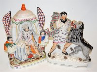 Lot 20 - A large Victorian Staffordshire flatback...