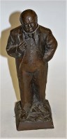 Lot 36 - A bronzed plaster figure of Sir Winston...