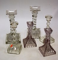 Lot 37 - A pair of mid-20th century pressed glass...