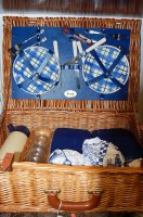 Lot 47 - A wicker picnic hamper and contents, bearing...