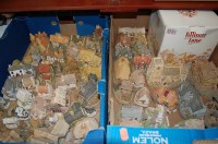 Lot 53 - Two boxes of assorted cottage ornaments, to...