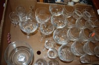 Lot 63 - A box of miscellaneous glassware to include...