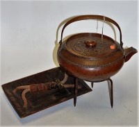 Lot 79 - An early 20th century Japanese copper kettle...