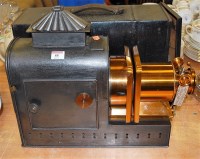 Lot 88 - A circa 1900 lacquered brass magic lantern...