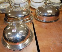 Lot 90 - A Victorian style silver plated meat cover...