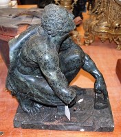 Lot 92 - A large early 20th century green marble...