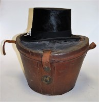 Lot 93 - An early 20th century brushed velvet top hat...