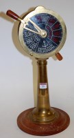 Lot 99 - A reproduction brass cased engine room...