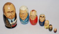 Lot 100 - A graduated set Matryoshka dolls each...