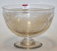 Lot 102 - A mid 20th century presentation glass bowl...