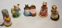 Lot 178 - A collection of five Beatrix Potter figures to...