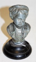 Lot 198 - An early 20th century pewter portrait head &...